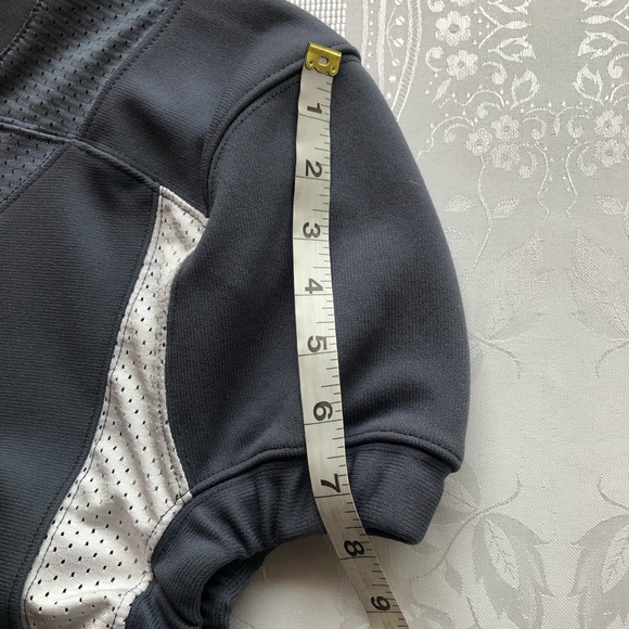 Adidas Men’s Size S Tech-Fit Hyped Football Mesh Shirt Gray/White Jersey Elastic - Picture 10 of 16